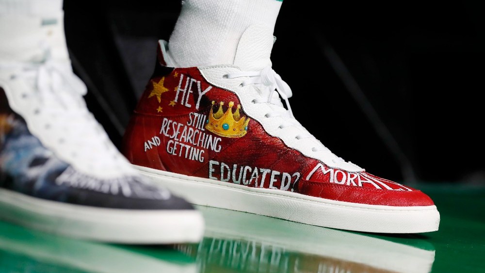 Enes Kanter Freedom wore shoes criticizing LeBron James' inaction on China when he played against the Lakers earlier this month
