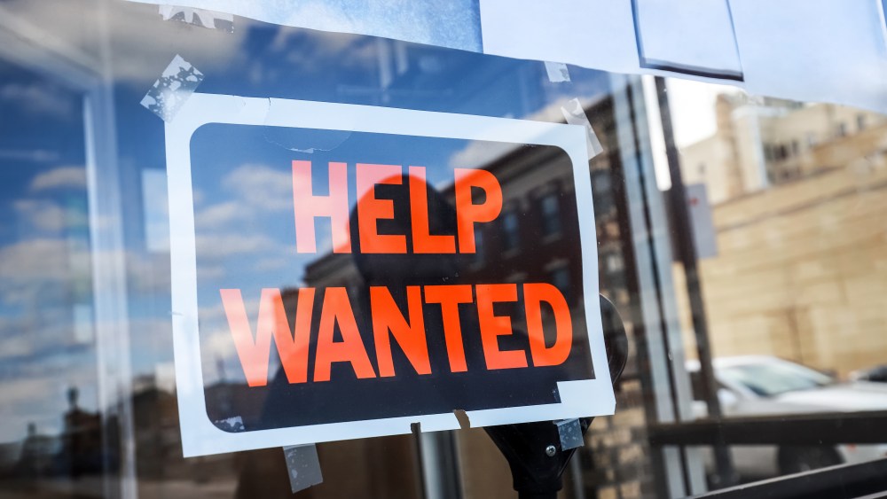 help wanted sign in window