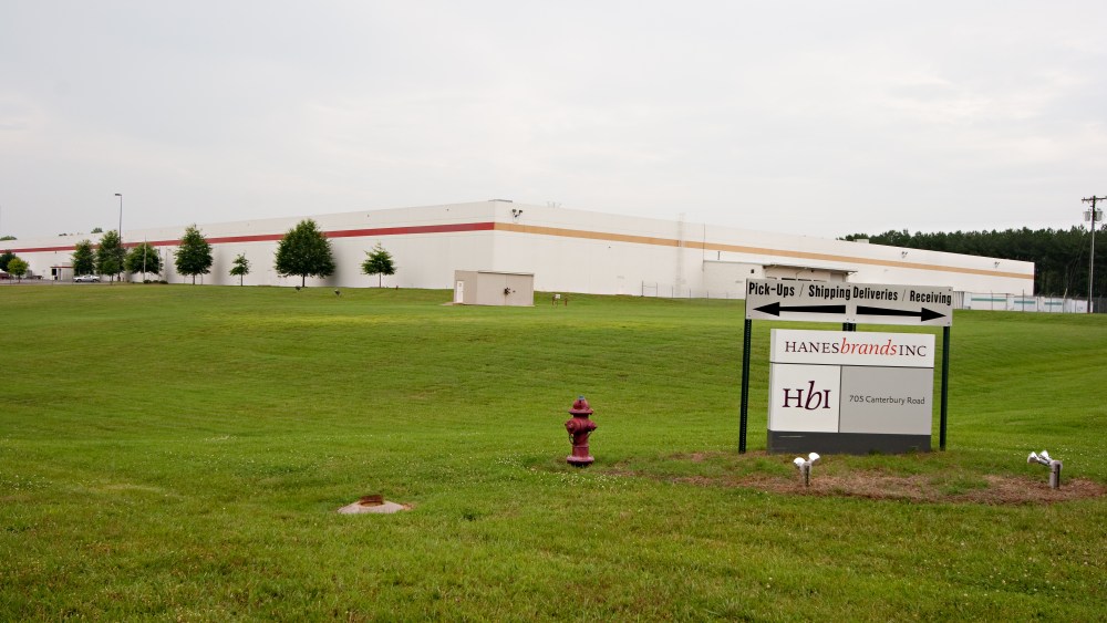 The 500,000-square-foot warehouse facility in Kings Mountain, N.C., occupied by HanesBrands.