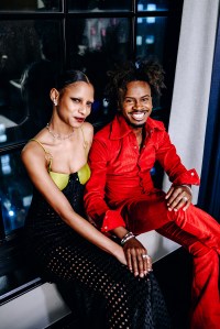 Theophilio designer Edvin Thompson and Amelia Rami get ready for the 2021 CFDAs.