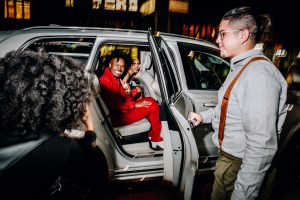 Theophilio designer Edvin Thompson and Amelia Rami get ready for the 2021 CFDAs.