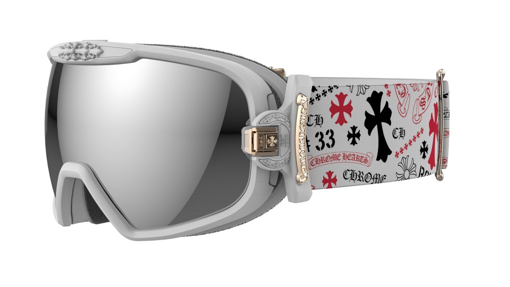 Chrome Hearts Silver Morning Ski Goggles.