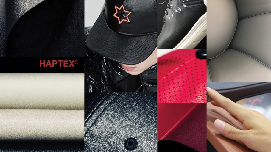 Haptex is used to produce the middle layer of synthetic leather for fashion items such as jackets, vests, shoes, skirts, belts, caps, hats and bags, as well as home furniture.