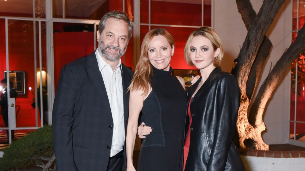Judd Apatow, Leslie Mann and Iris Apatow.