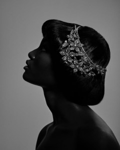 Fred Leighton’s silver-topped gold and diamond tiara.