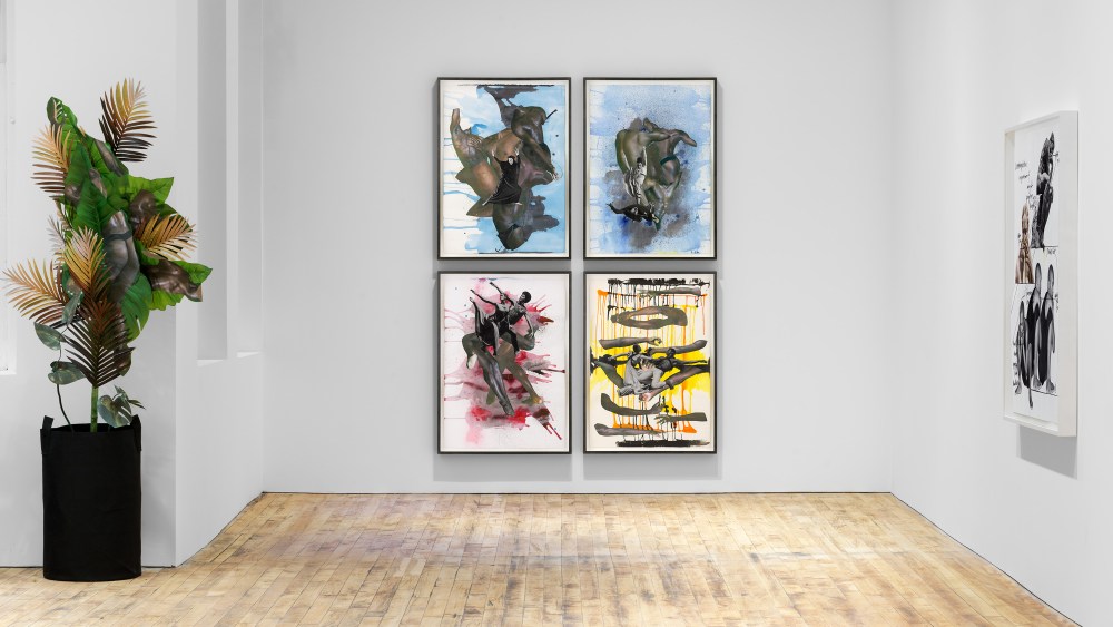 Installation view of Kandis Williams "A Line."