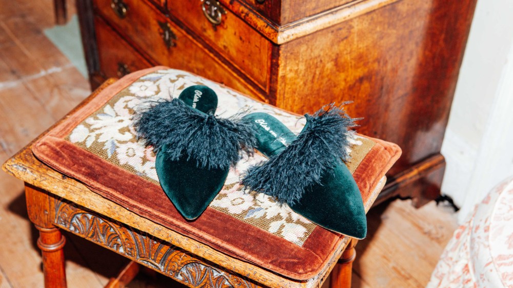 Olivia von Halle's new slipper range