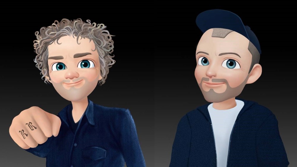 Renzo Rosso, chairman of OTB, and Stefano Rosso, CEO of BVX, as avatars.