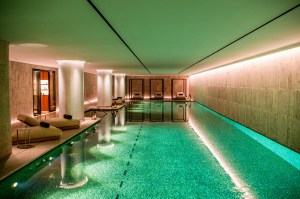 The spa pool at the Bulgari Hotel Paris