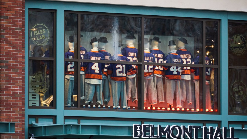 the Islander’s team store at the arena.