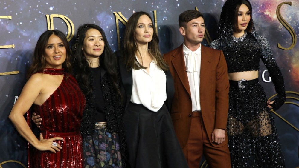 Photos: Angelina Jolie, Gemma Chan's Fashion During "Eternals" Press Tour