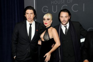 -New York, NY - 11/16/21 - "House of Gucci" New York Premiere-PICTURED: Adam Driver, Lady Gaga and Jack Huston-PHOTO by: Marion Curtis / StarPix for MGM-Location: Jazz at Licoln Center