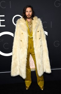 Jared Leto attends the premiere of "House of Gucci" at Rose Theater at Jazz at Lincoln Center on Tuesday, Nov. 16, 2021, in New York. (Photo by Evan Agostini/Invision/AP)