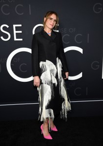 Brooke Shields attends the premiere of "House of Gucci" at Rose Theater at Jazz at Lincoln Center on Tuesday, Nov. 16, 2021, in New York. (Photo by Evan Agostini/Invision/AP)