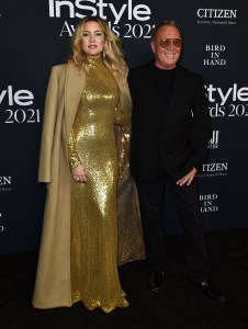 Kate Hudson, left, and Michael Kors arrive at the 2021 InStyle Awards at The Getty Center on Monday, Nov. 15, 2021 in Los Angeles. (Photo by Jordan Strauss/Invision/AP)