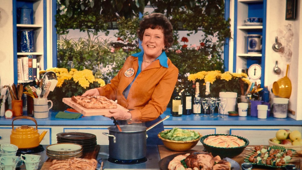 Julia Child At Counter With Tart – Julia Child And Company