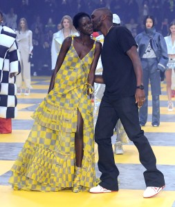 Adut Akech and Virgil Abloh in 2019, Off-White Fall 2019