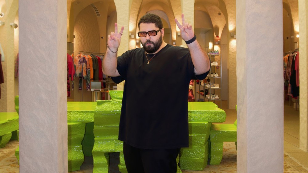 Bunyamin Aydin, founder and creative director of Les Benjamins, inside his new Dubai boutique.
