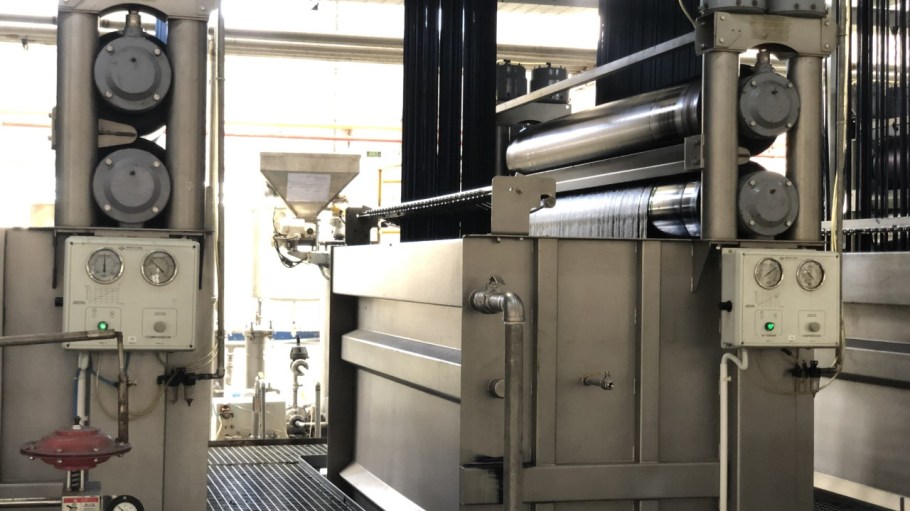 The rope dye machine at the Advance Sico factory in Nha Trang, Vietnam.