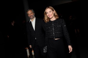 Judd Apatow and Leslie Mann
