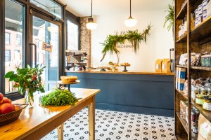 Inside the bakery.