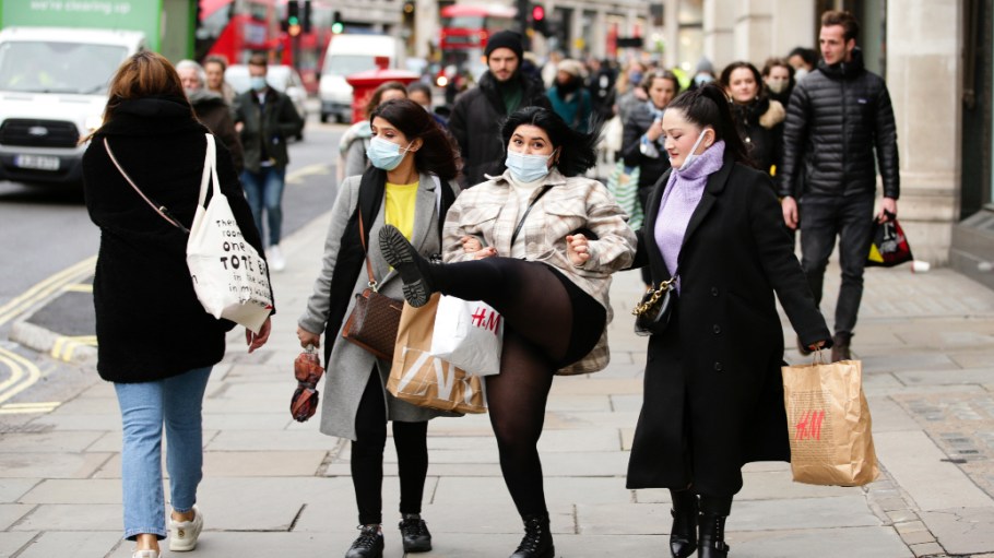 UK footfall's expected to drop due to new restrictions, while Omicron's spread raises questions over impact elsewhere, such as the US.