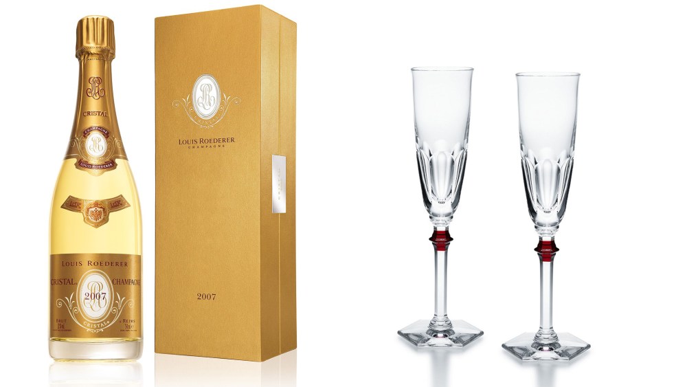 Cristal and flutes from Baccarat
