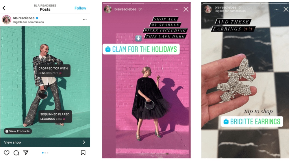 Instagram partnered with fashion and beauty creators for holiday affiliate shops. Could an official launch of the feature be far behind?