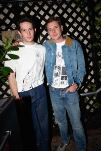 Josh O'Connor and Jonathan Anderson attend the Loewe party at Twist in Miami, Florida on December 01, 2021.