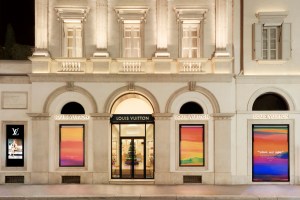 Louis Vuitton at the Via Montenapoleone location.