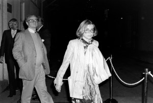 John Gregory Dunne (2nd from L) and Joan Didion (R) attend "The Users" TV Movie Screening in Los Angeles, California, 1978.