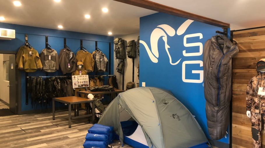 The Stone Glacier brand is sold in retail stores like 1 Shot Gear in Golden, Col., seen here.