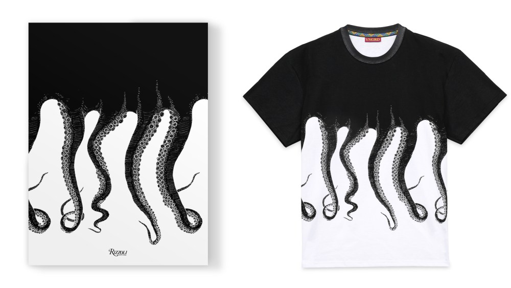 The VNGRD book by Rizzoli and an original T-shirt reissued to mark the occasion.