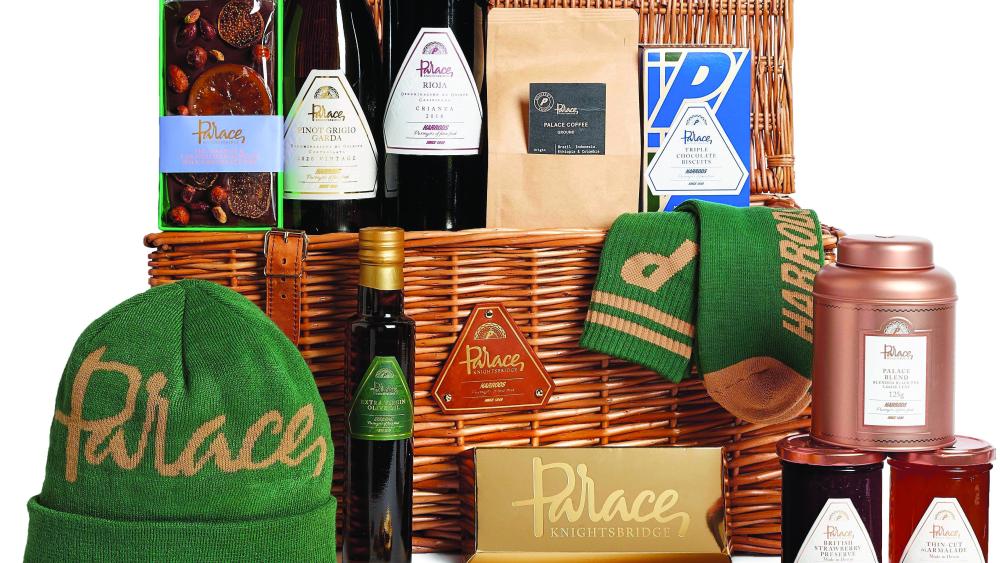 The Palace Harrods Hamper drop will be available from Harrods from Dec. 10.