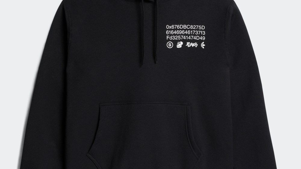 The Adidas metaverse hoodie.