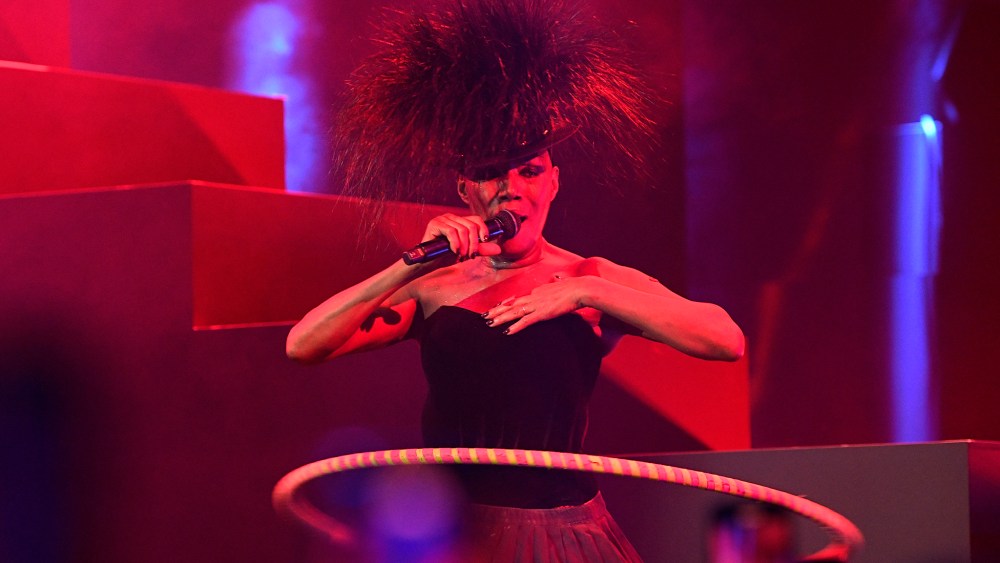 Grace Jones performs.