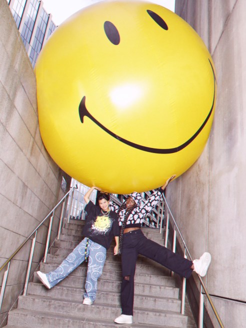 H&M recently released a streetwear-inspired collection in collaboration with The Smiley, a symbol of positivity.