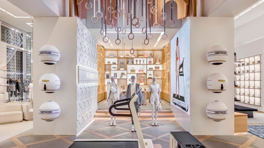 The installation at Dior's Fifth Avenue store in New York.