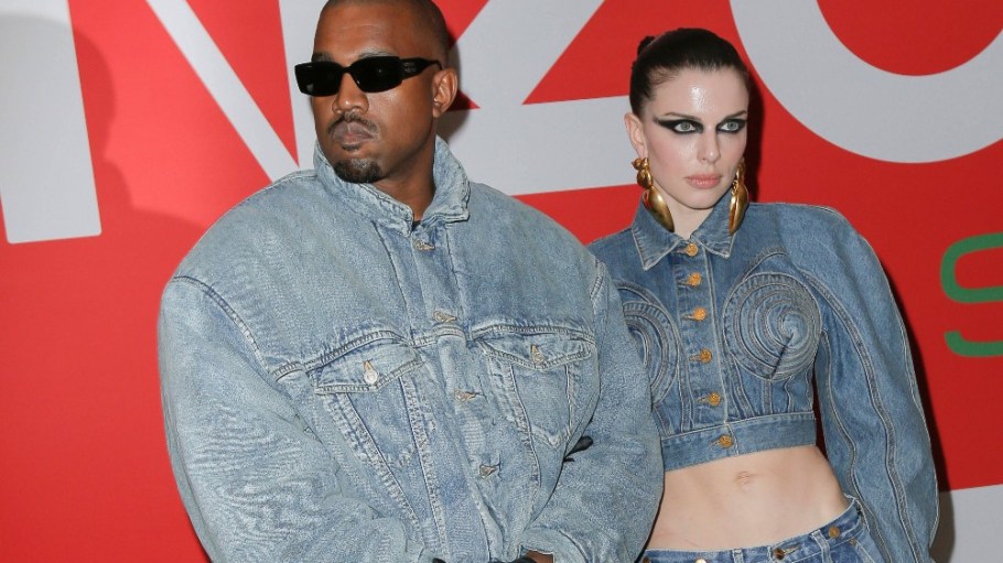 Ye and Julia Fox attend the Kenzo Fall-Winter 2022/2023 Menswear fashion show at Paris Fashion Week.