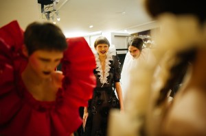 Backstage at Viktor and Rolf Couture Spring 2022