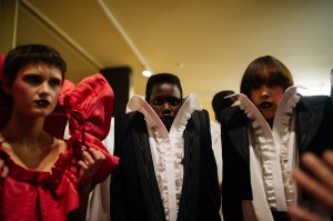 Backstage at Viktor and Rolf Couture Spring 2022