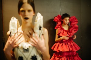 Backstage at Viktor and Rolf Couture Spring 2022