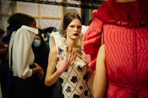 Backstage at Viktor and Rolf Couture Spring 2022