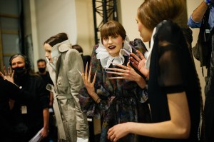 Backstage at Viktor and Rolf Couture Spring 2022