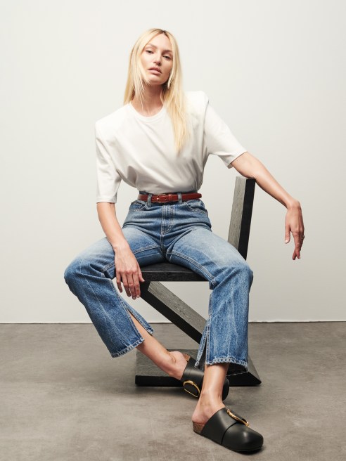 Candice Swanepoel stars in a campaign for DL1961's first jeans made with Recover's high-quality recycled cotton fibers.