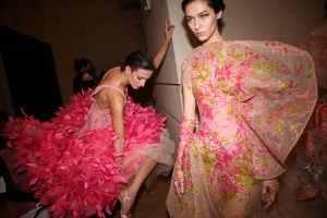 Backstage at Elie Saab Couture Spring 2022