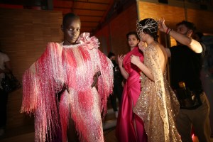 Backstage at Elie Saab Couture Spring 2022