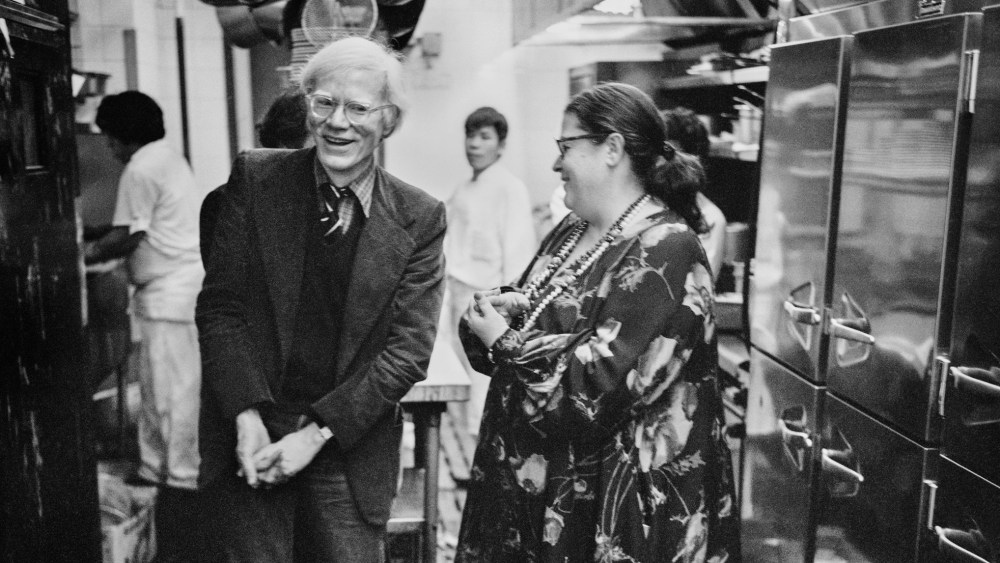 Andy Warhol and Elaine Kaufman, Elaine’s Kitchen, New York, 1976