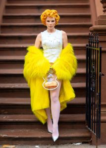 NEW YORK, NY - MARCH 31: Julia Fox is seen Debuting New 'Gold' Hair en route to Madison Square Garden on March 31, 2024 in New York City.  (Photo by Rachpoot/Bauer-Griffin/GC Images)