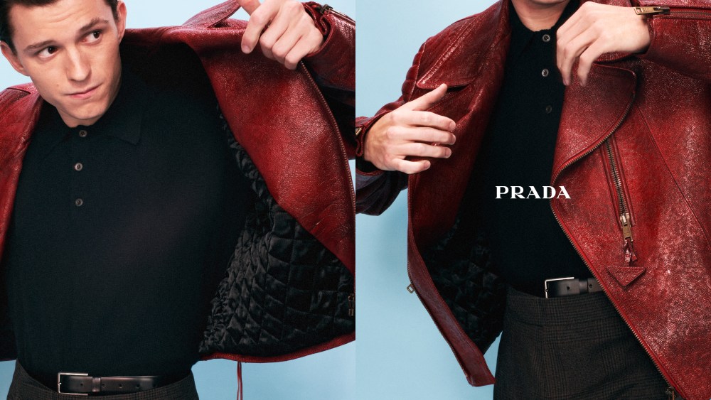 Tom Holland Prada Men's Spring 2022 ad campaign.